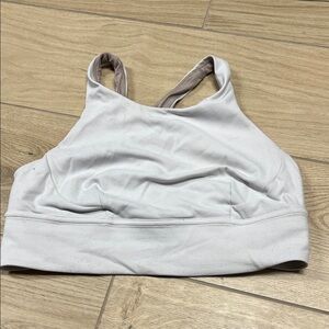 Lululemon Athletica Off-White Wunder Train Longline Bra